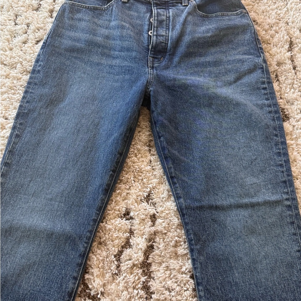 Madewell Blue Relaxed Jeans with Worn-In Look